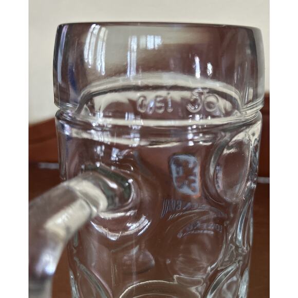 2 New LOWENBRAU ORIGINAL DIMPLED GLASS BEER STEIN (6.5”) Germany 0.5L - Picture 4 of 7